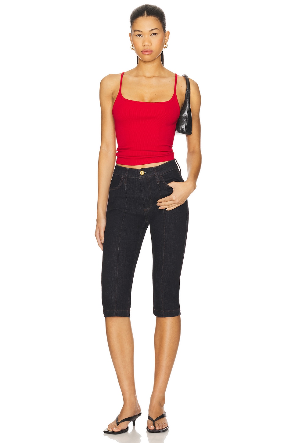 Flexi Kit Mid Rise Capri Jeans - Thumbnail 5