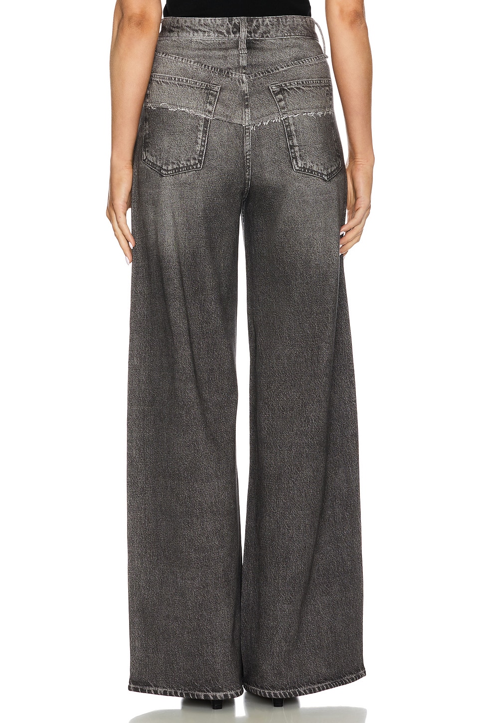 rag & bone Miramar Fleece Sofie Full Length Wide Leg Jeans