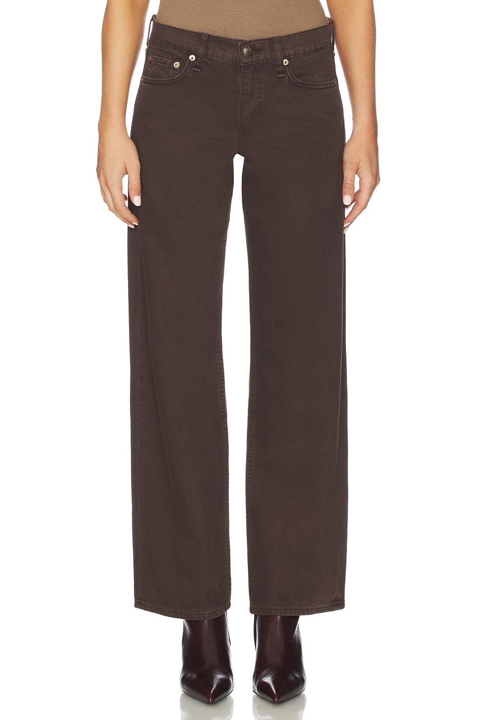 Saige Low Rise Relaxed Straight Jeans