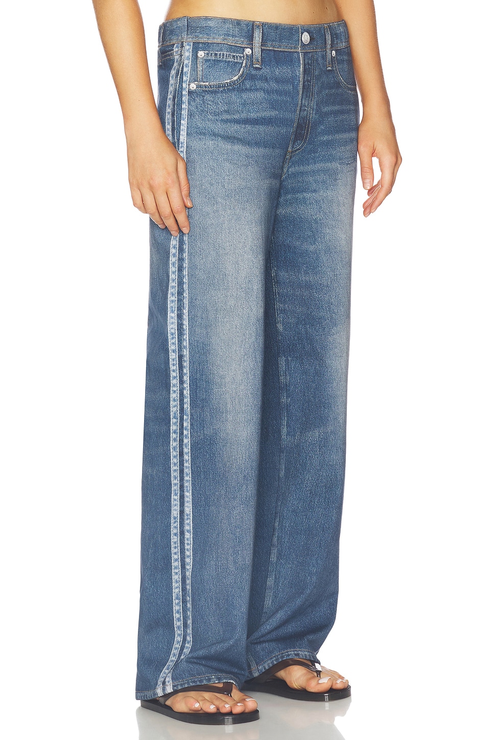 Rag & Bone rb Miramar Terry Track Pant in Carnation Stripe | REVOLVE