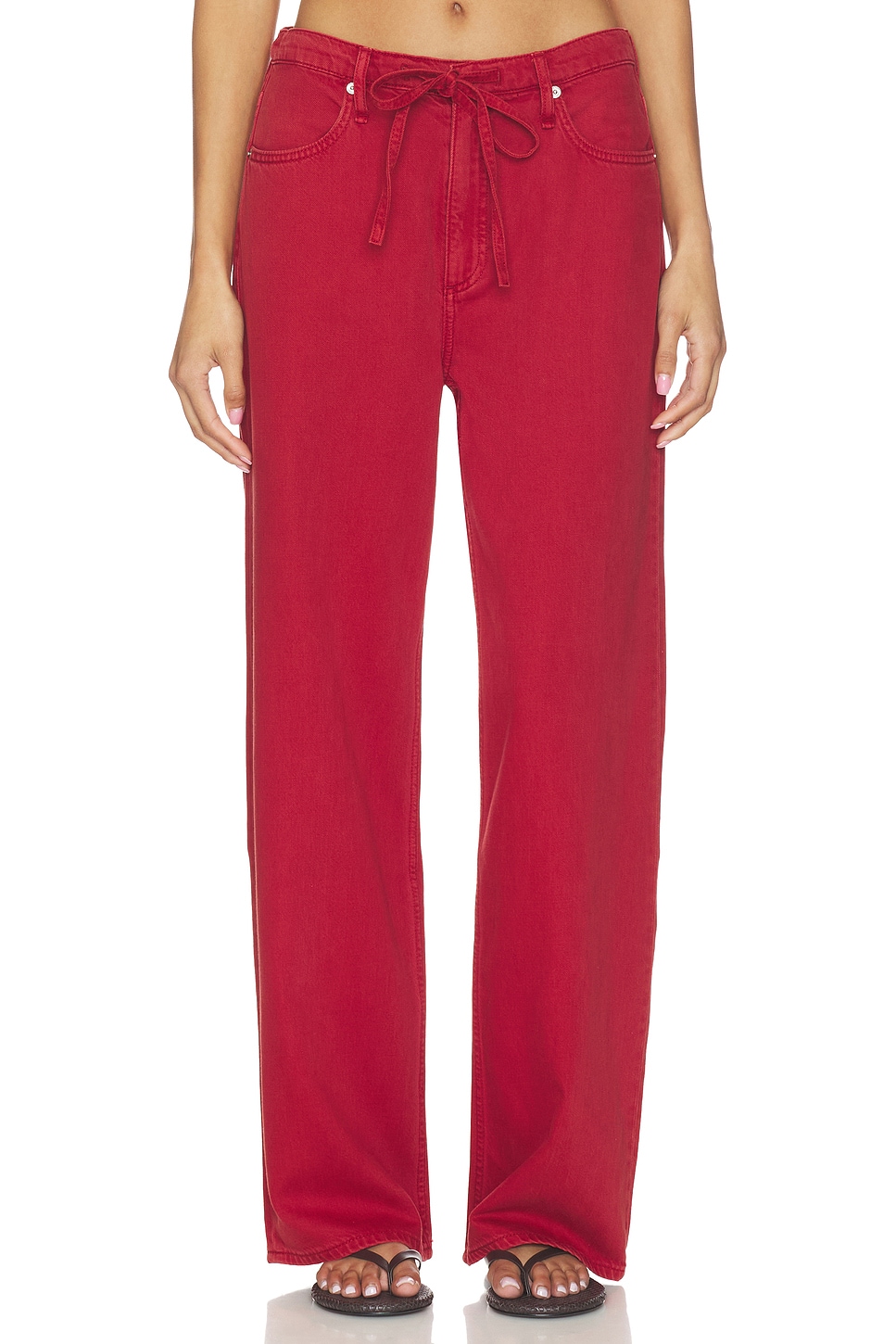 Featherweight Phoebe Drawstring Wide Jeans - thumbnail 2