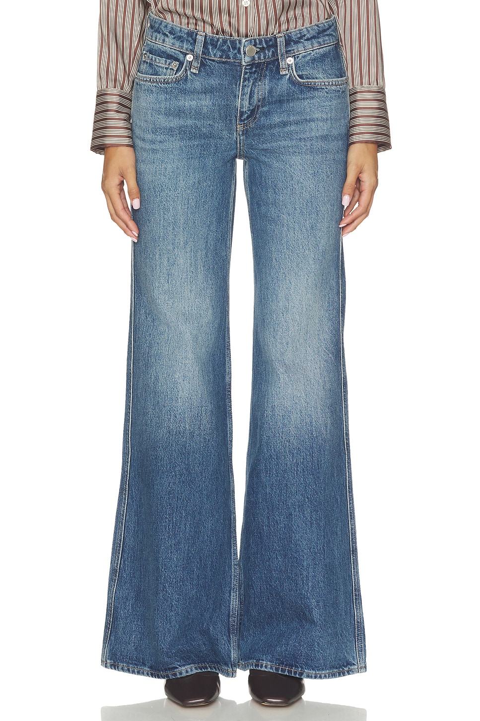 rag & bone Josie Low Rise Relaxed Flare Jeans