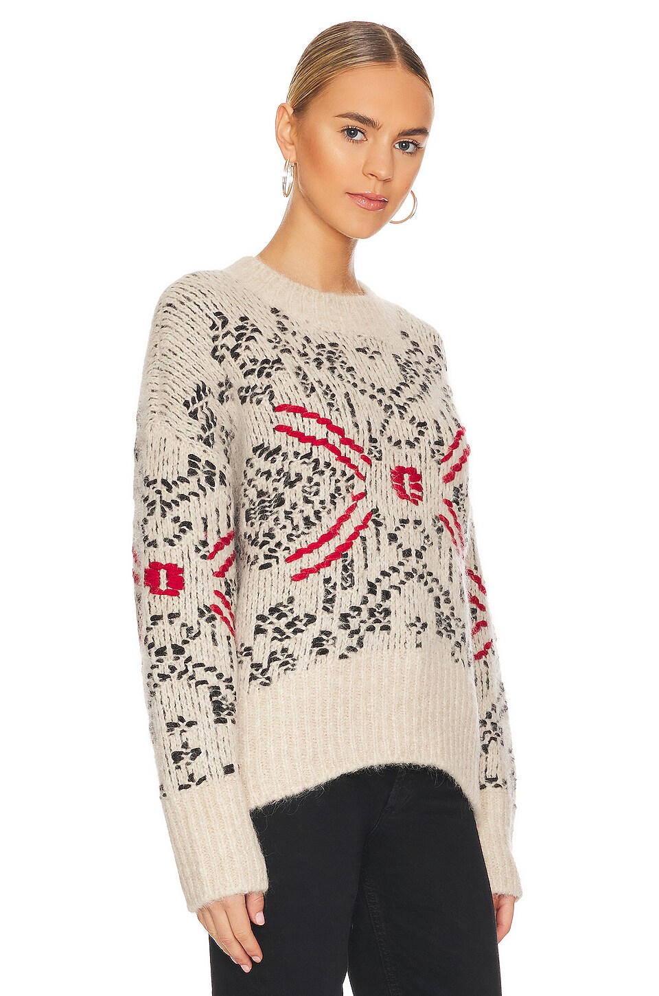 Rag & Bone Stella Crew in Oatmeal Multi