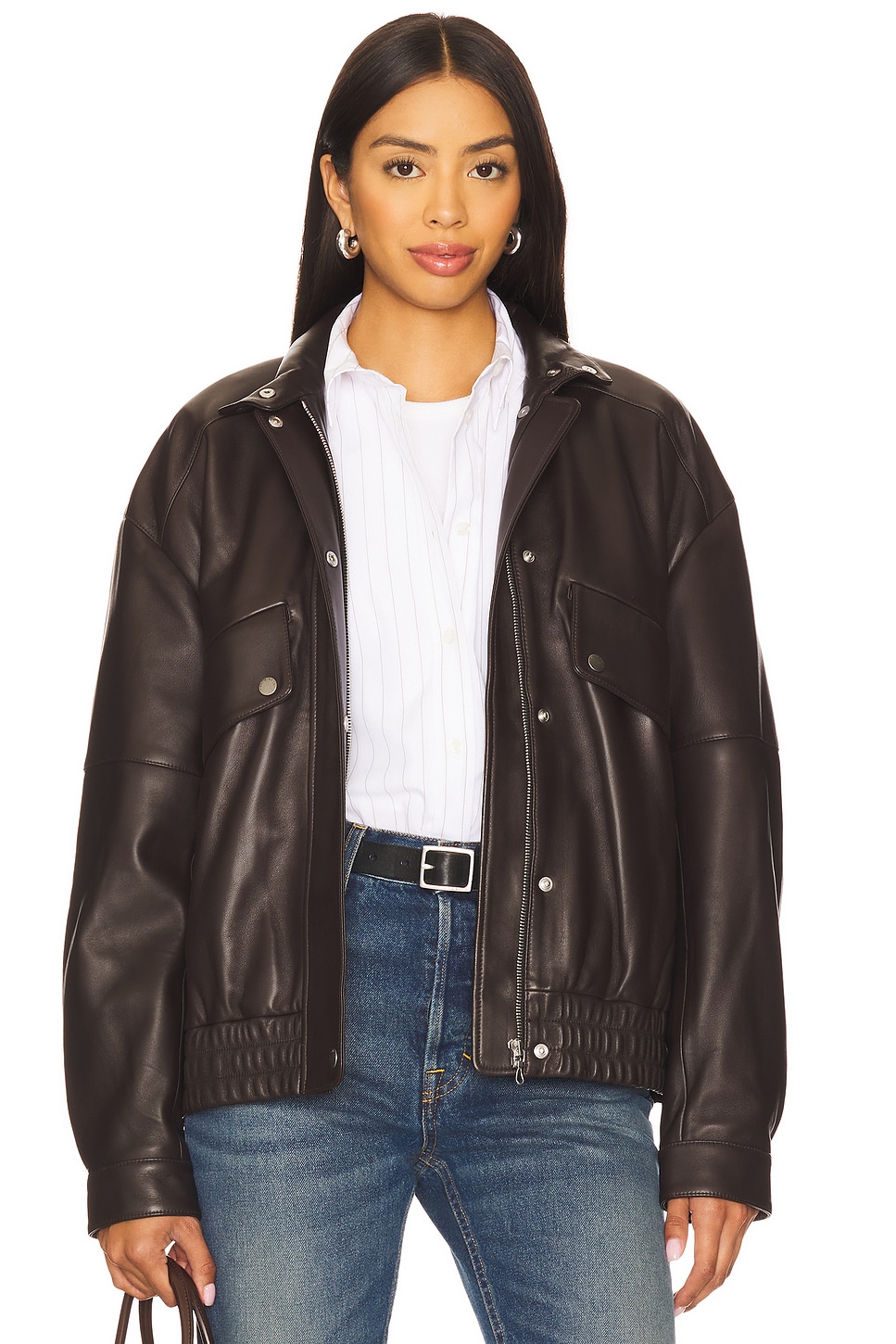 Aria Leather Bomber
