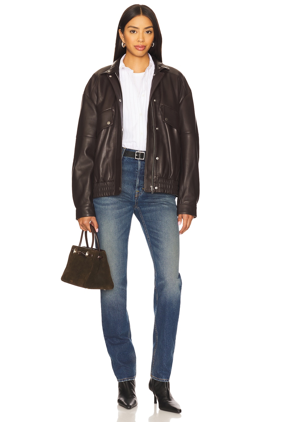 Aria Leather Bomber