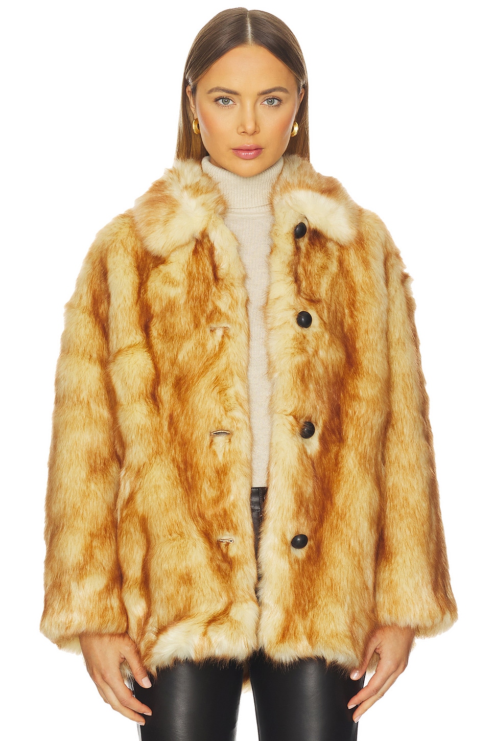 Rag & Bone Brenna Faux Fur Jacket in Brown | REVOLVE