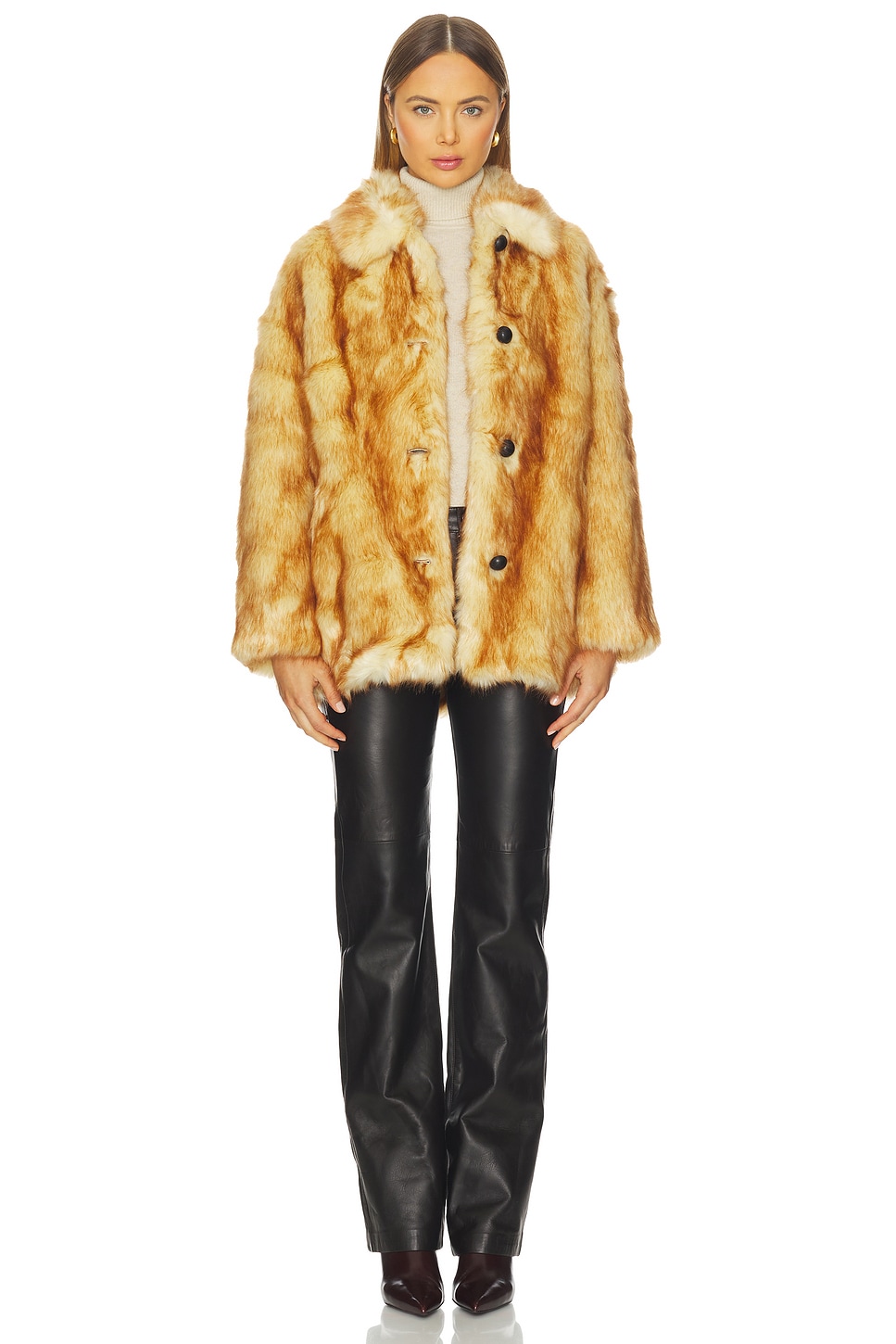 Rag & Bone Brenna Faux Fur Jacket in Brown | REVOLVE