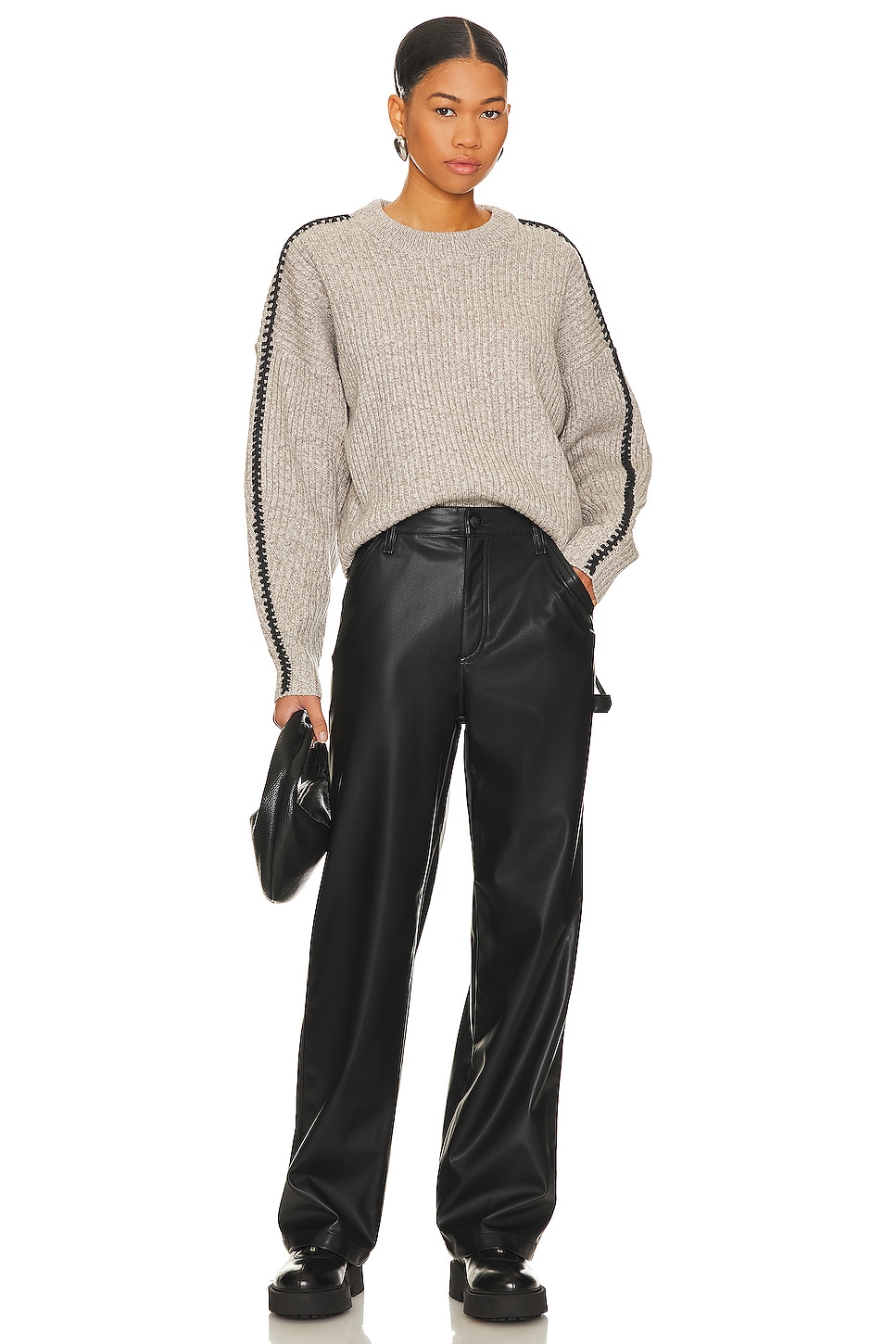 rag & bone Sid Faux Leather Carpenter Pant thumbnail