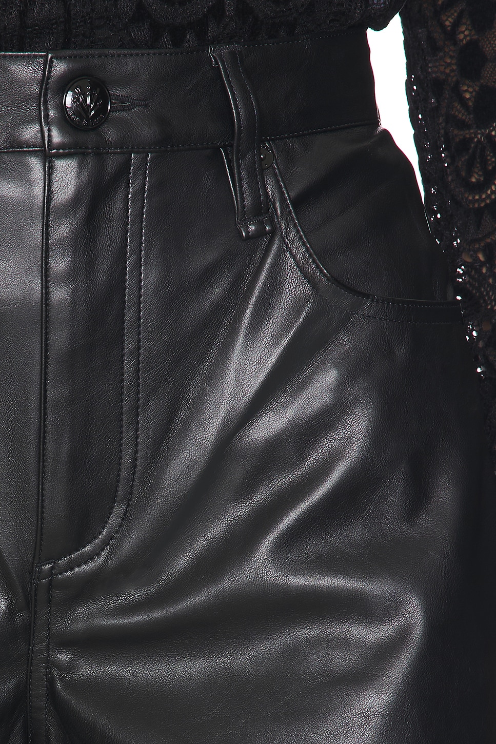 【関税込み】rag & bone ブラック Sofie トラウザーズ Rag & Bone Sofie Ankle Faux Leather Pant in Black | REVOLVE
