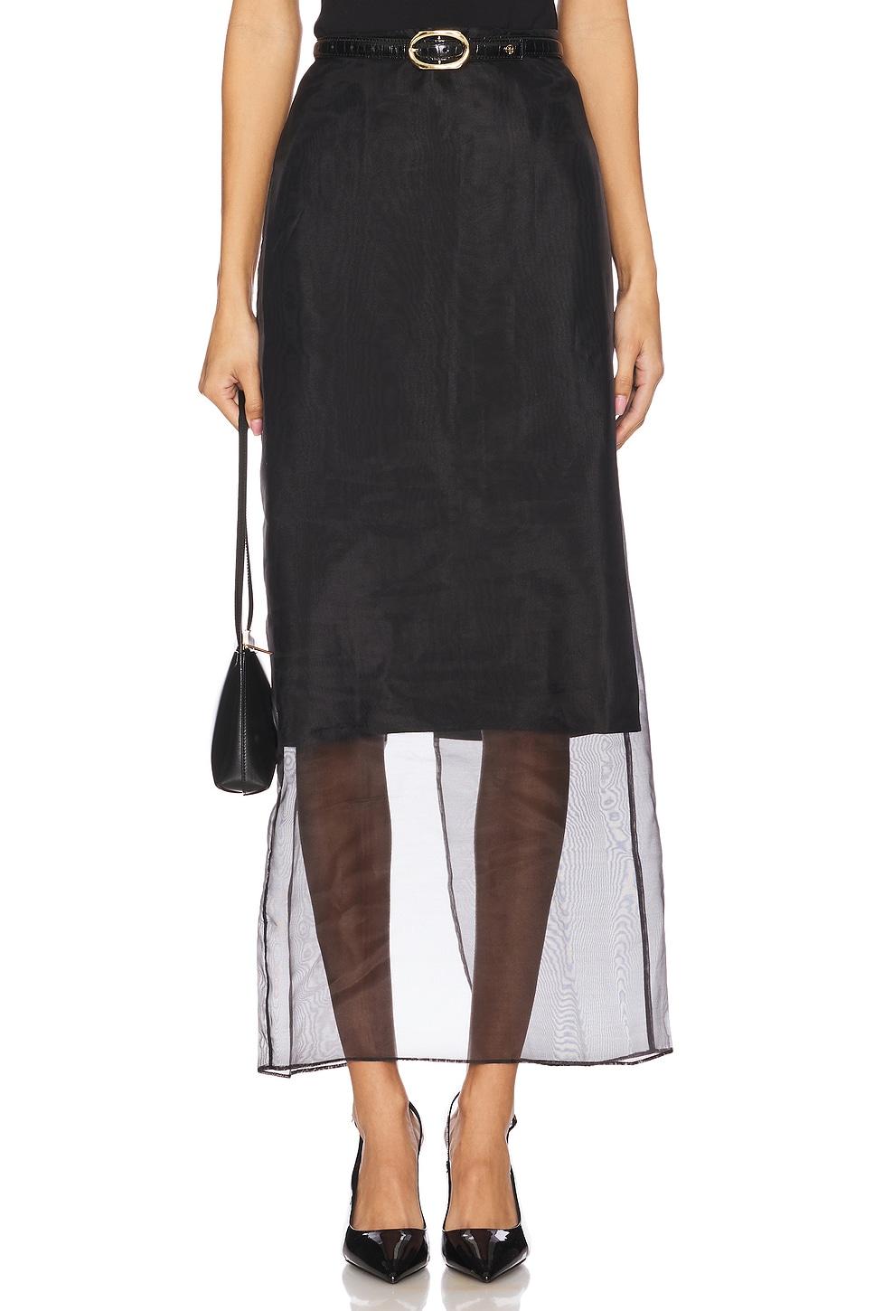 Rag & Bone Annebet Organza Skirt in Black | REVOLVE