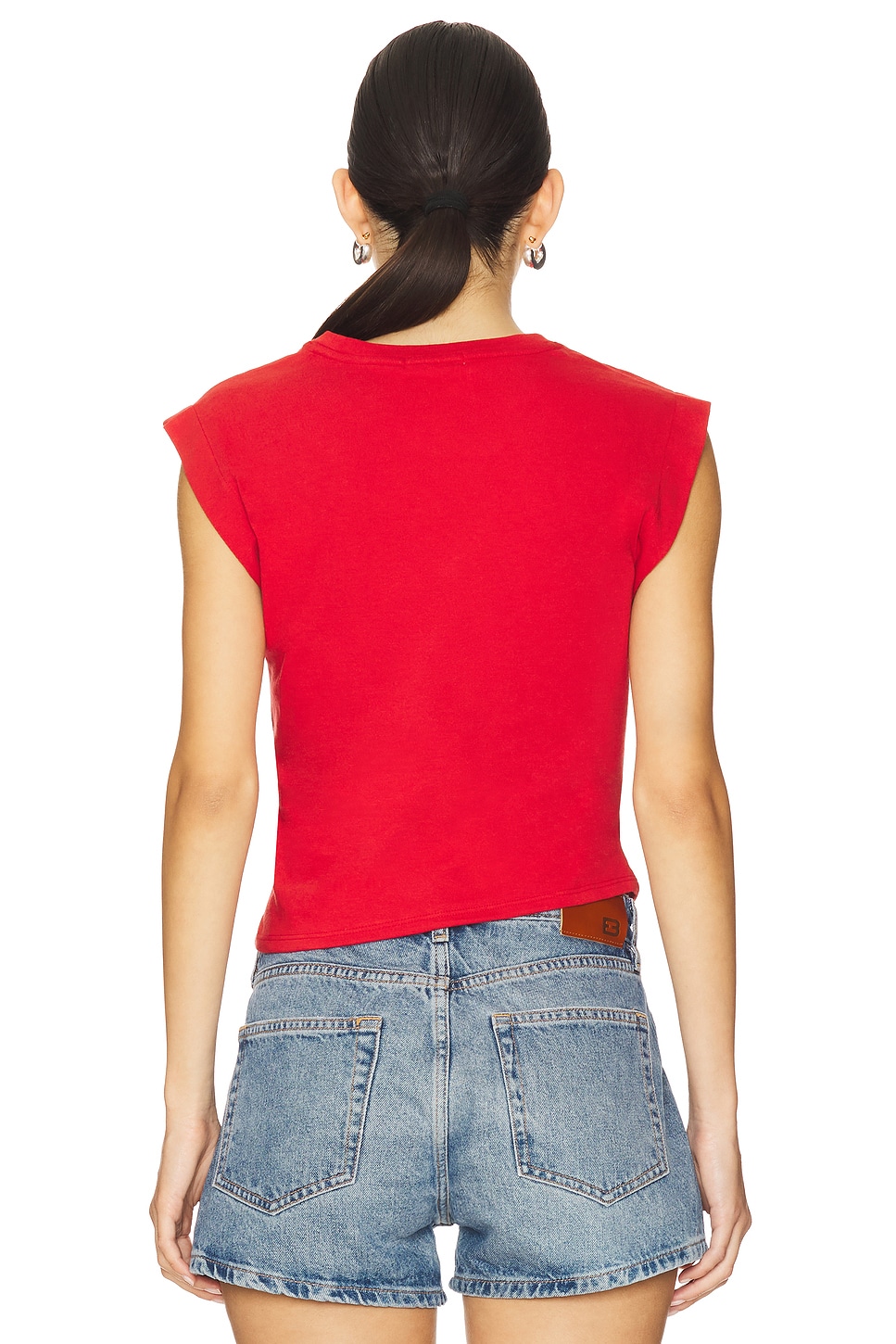 Rag & Bone Mica Cropped Tank Top in Port Red | REVOLVE