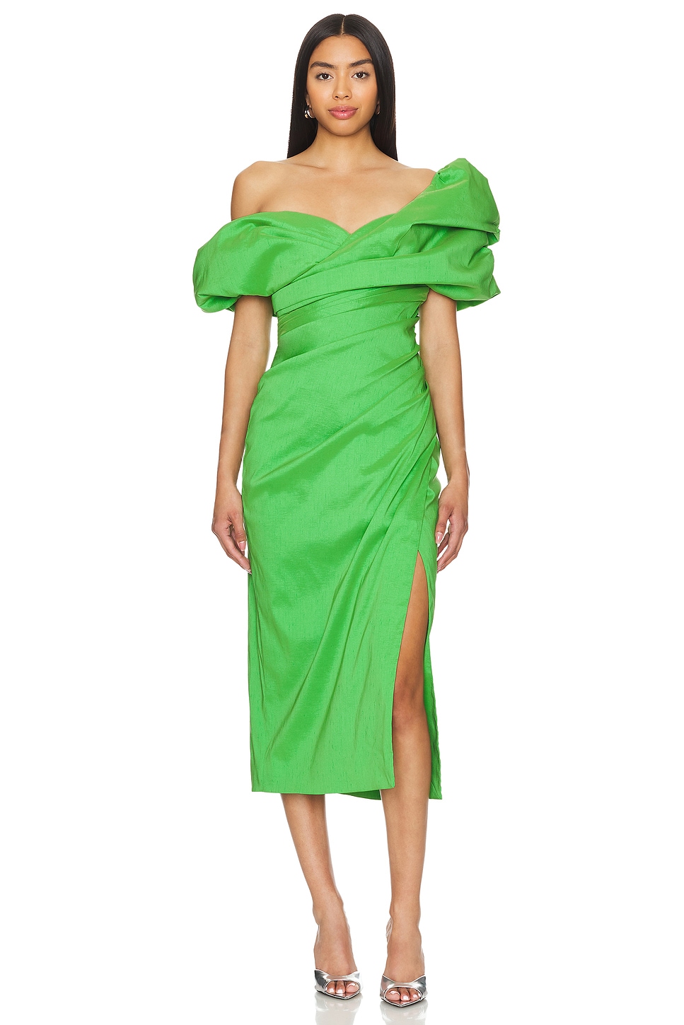 Rachel Gilbert Hartley Mini Dress Green (For Hire)