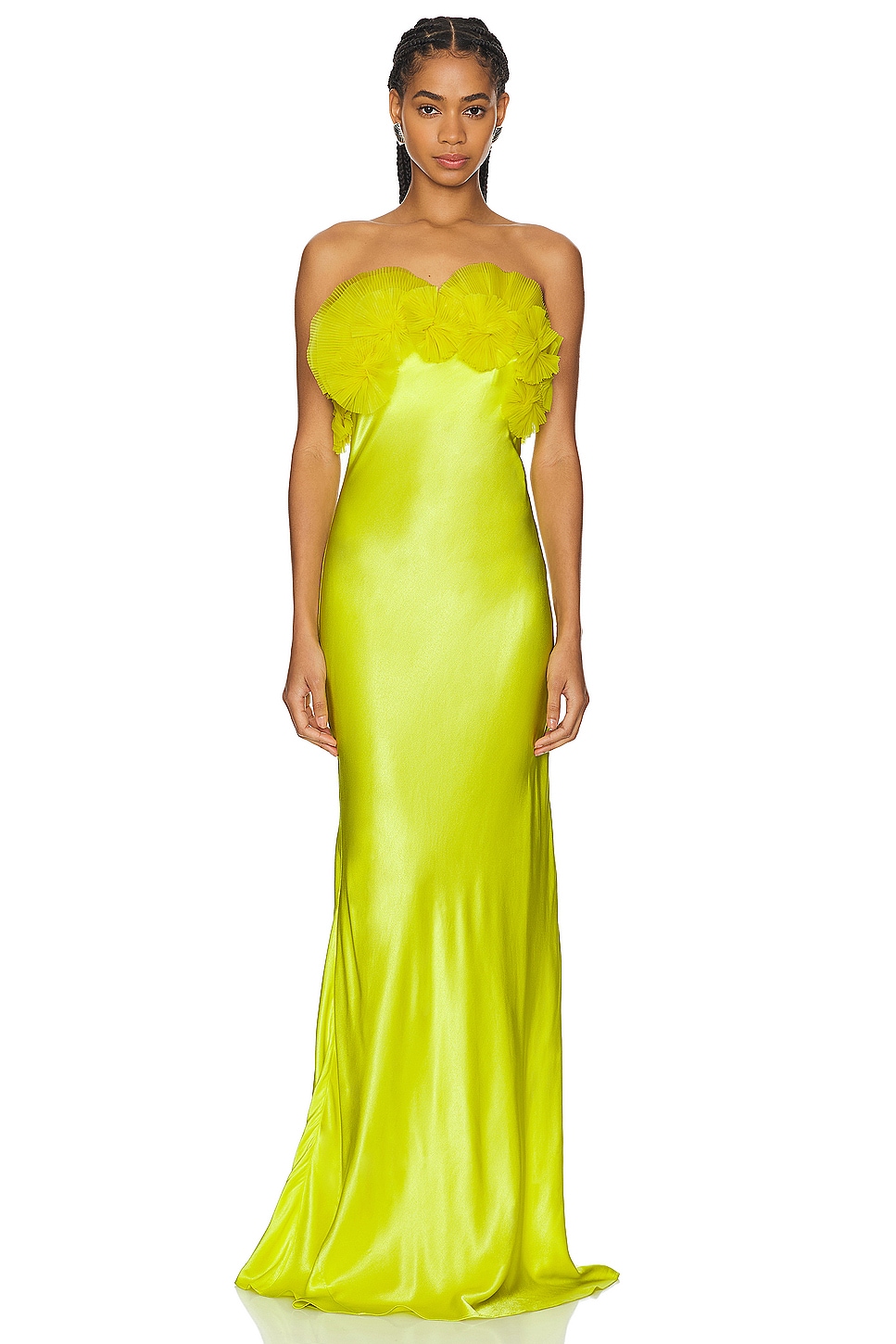 Rachel Gilbert Eyelar Gown in Lime REVOLVE