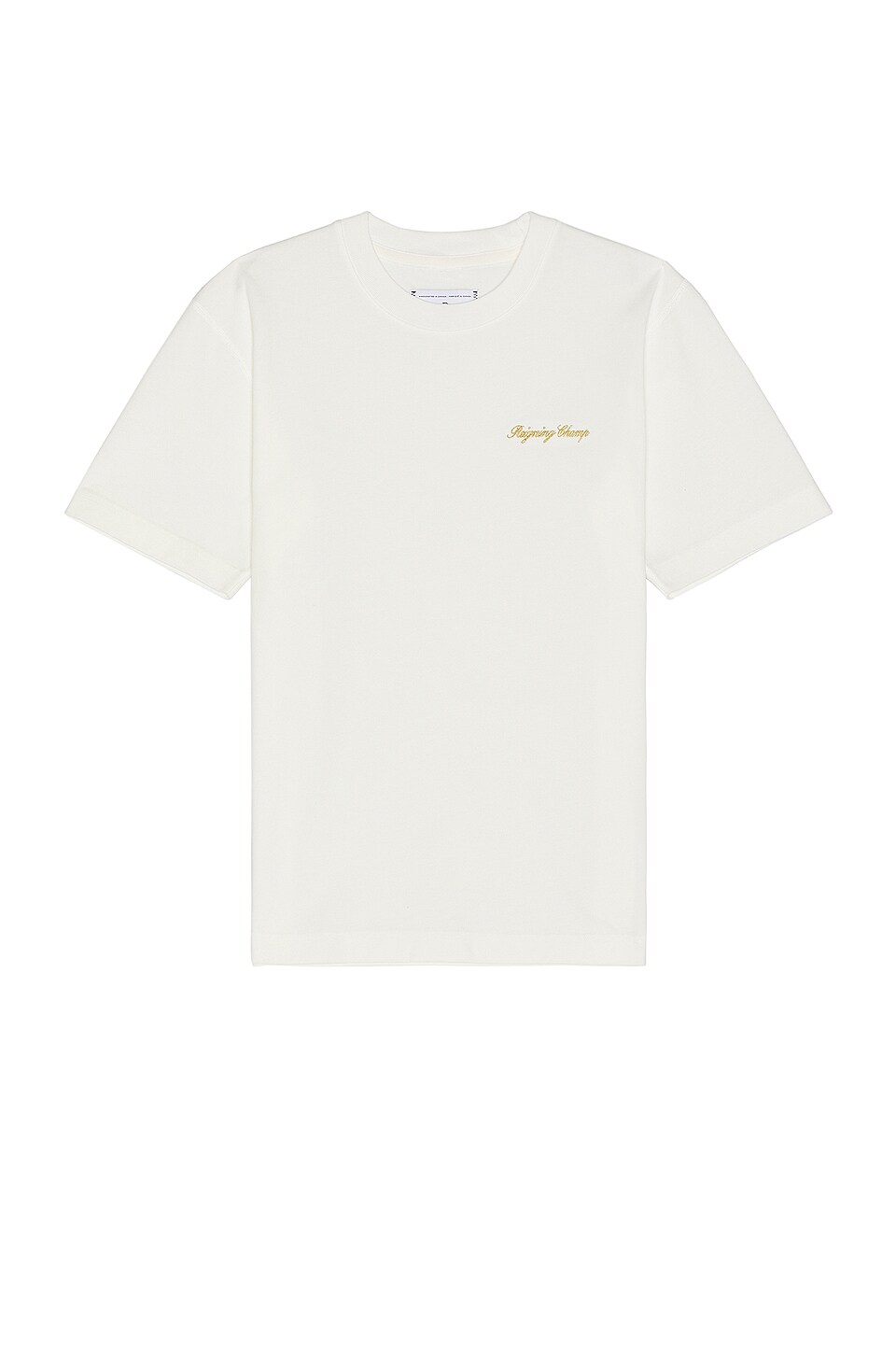 Reigning Champ White Short Sleeve Cotton T-Shirt