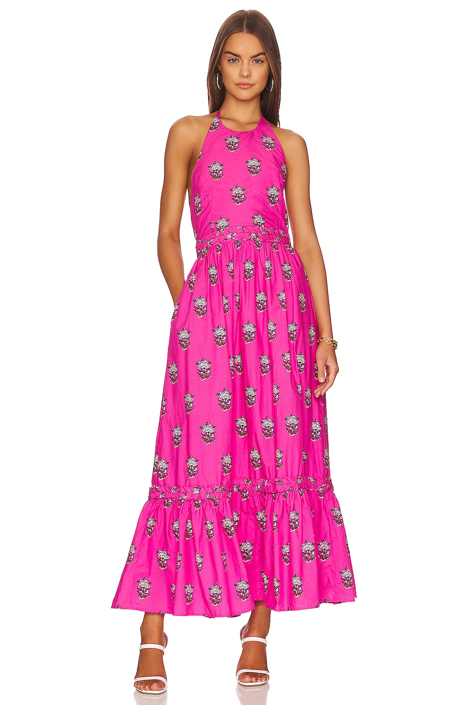 Rhode Salena Dress in MARIGOLD FLOWER HOT PINK | REVOLVE