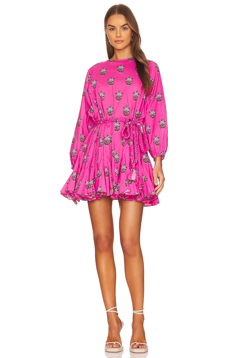 Rhode Ella Dress In Marigold Flower Hot Pink Revolve