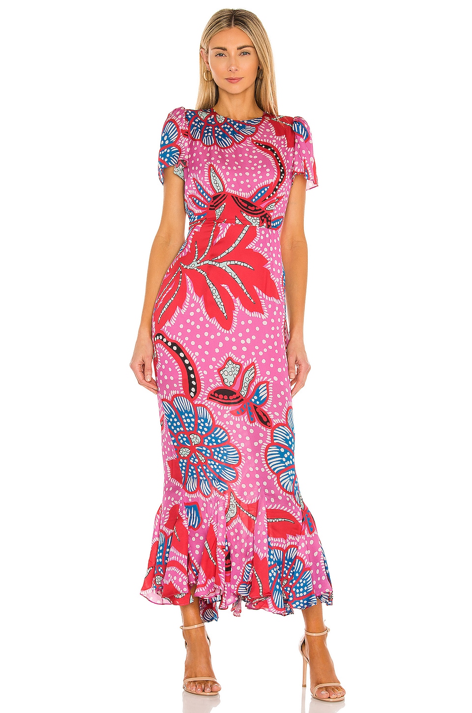 Rhode Lulani Dress in Red Psychedelic Flower | REVOLVE