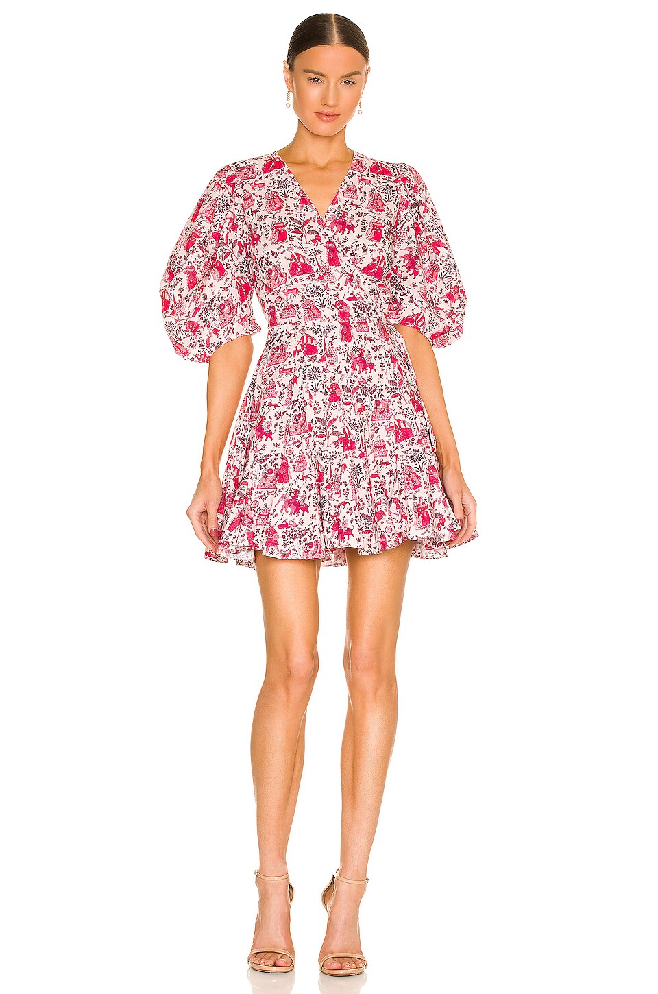 Rhode Claudine Dress in Romance Pink