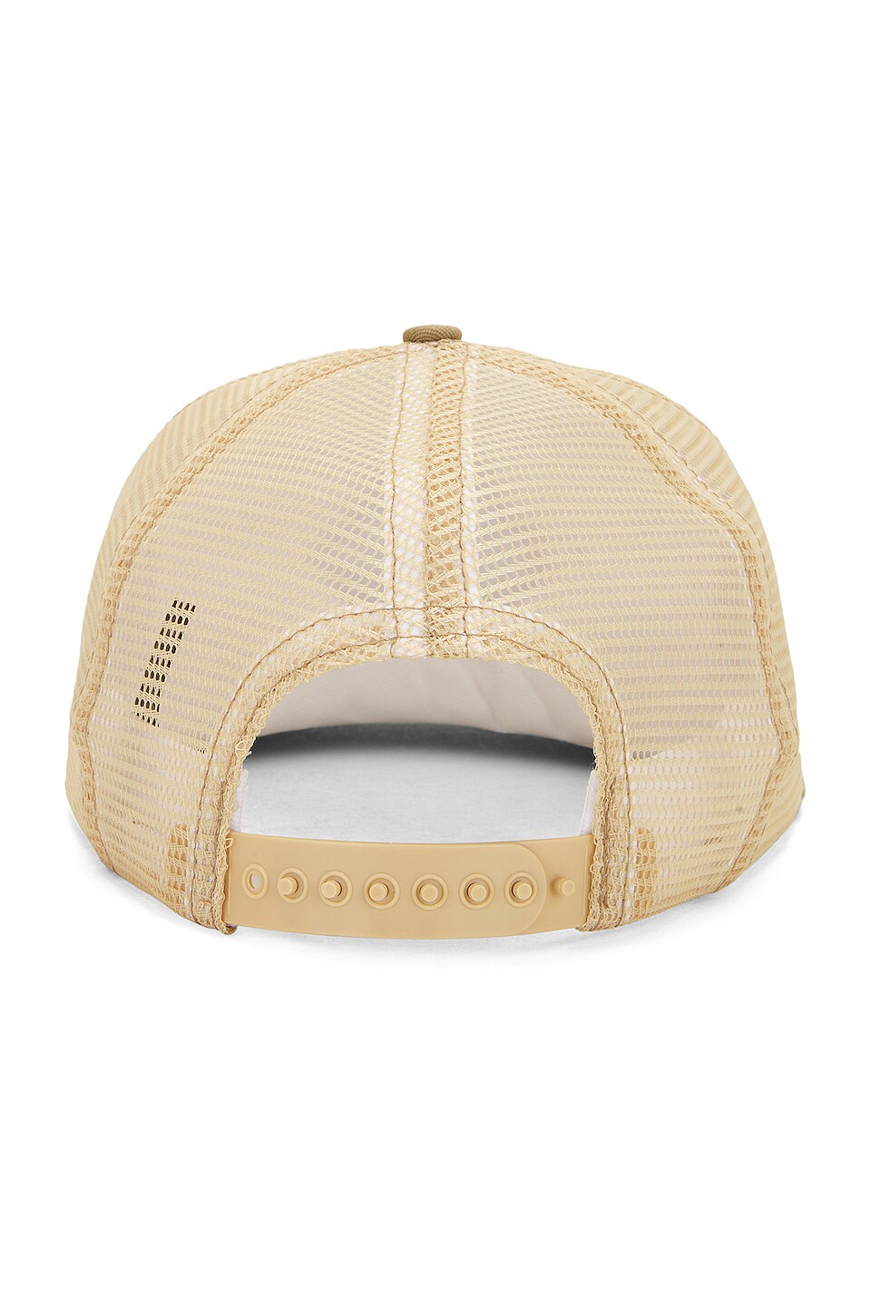 Rhude Diamond Trucker Hat in Tan & White