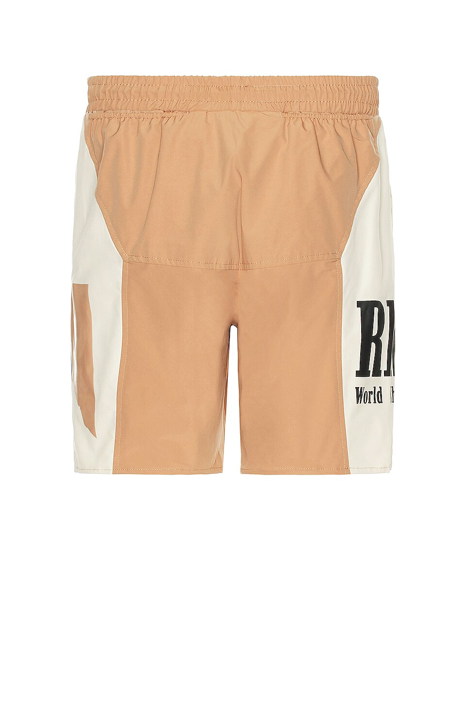 Rhude Senna Flight Shorts in Tan & Cream