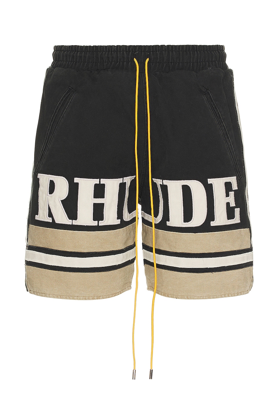 Rhude ショートパンツ - Black & Khaki | REVOLVE