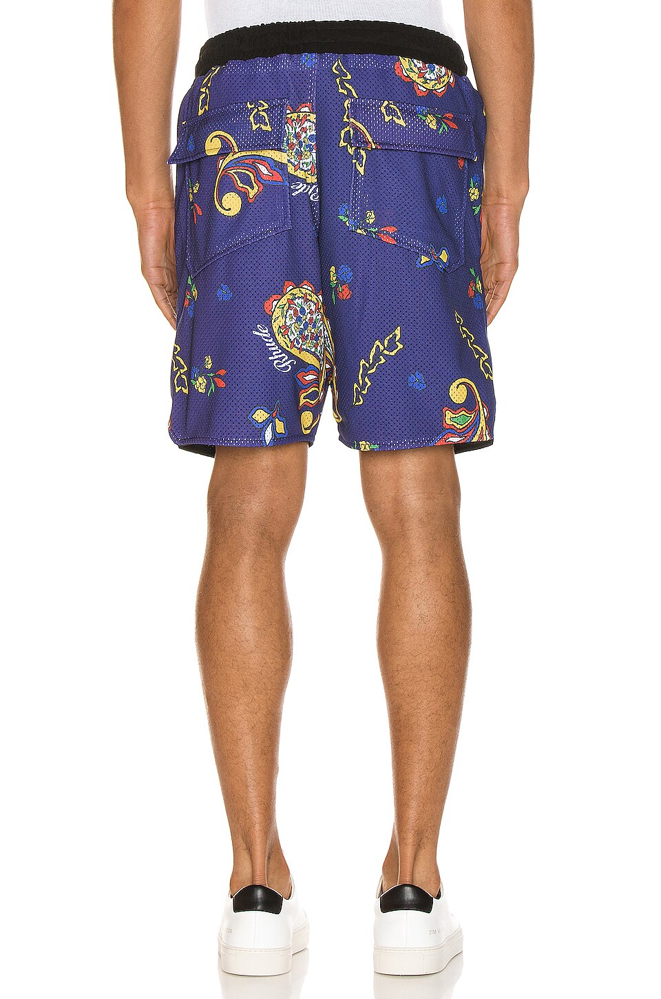 mens blue bandana shorts