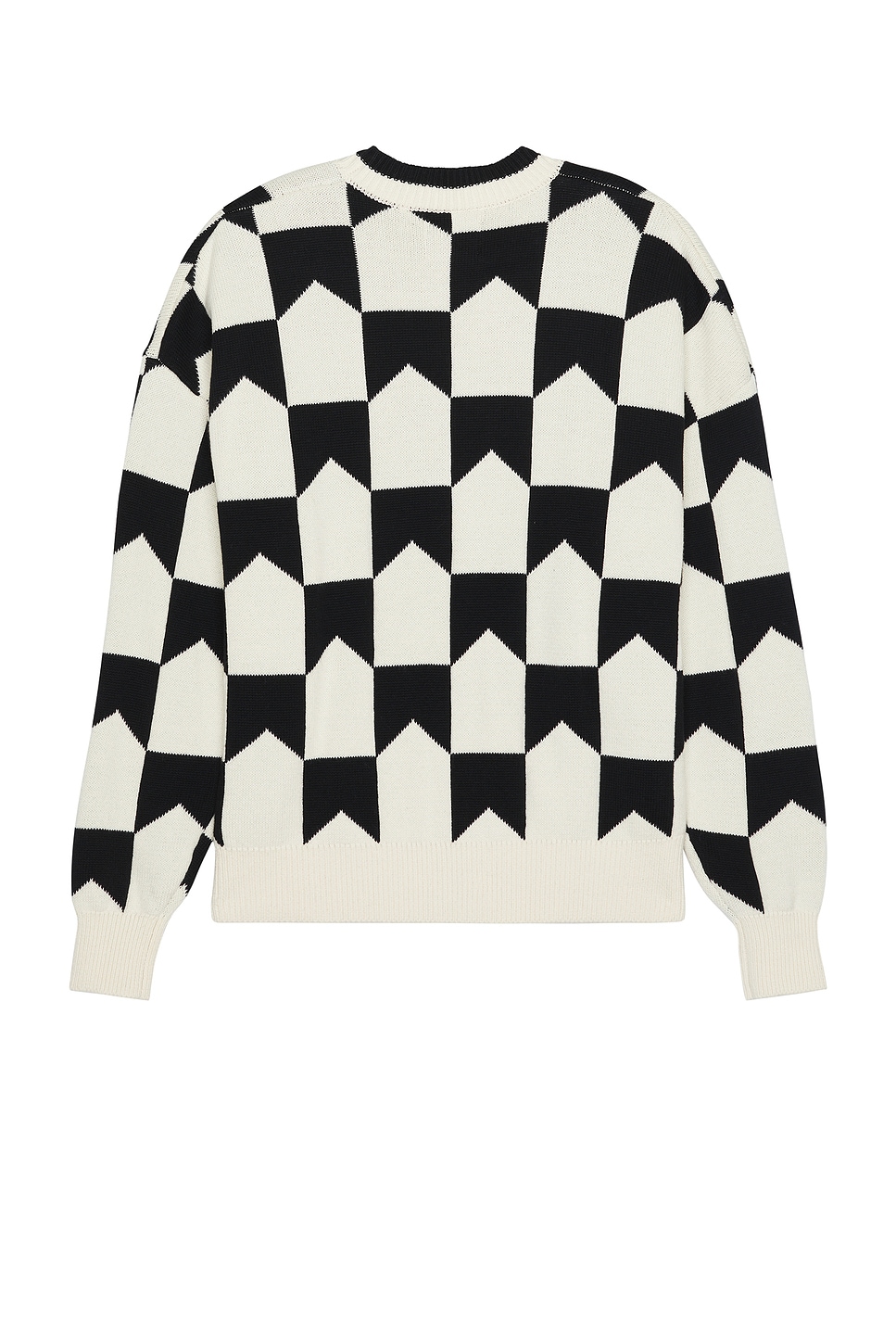 Chevron Checkered Knit Cardigan - Thumbnail 2