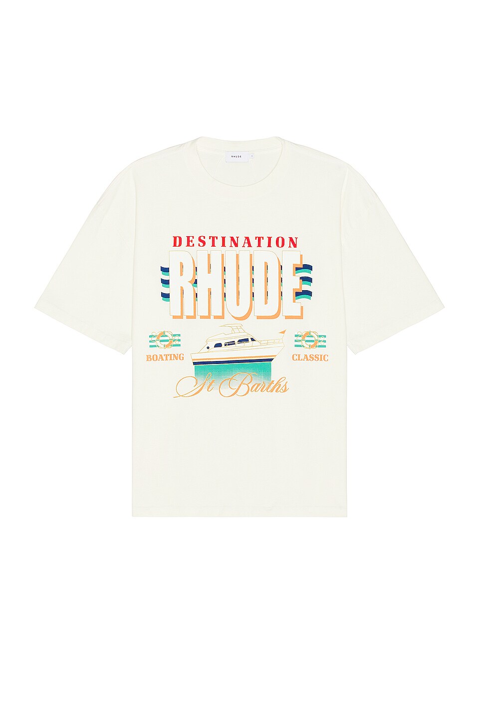 Rhude Destination Tee in Vtg White