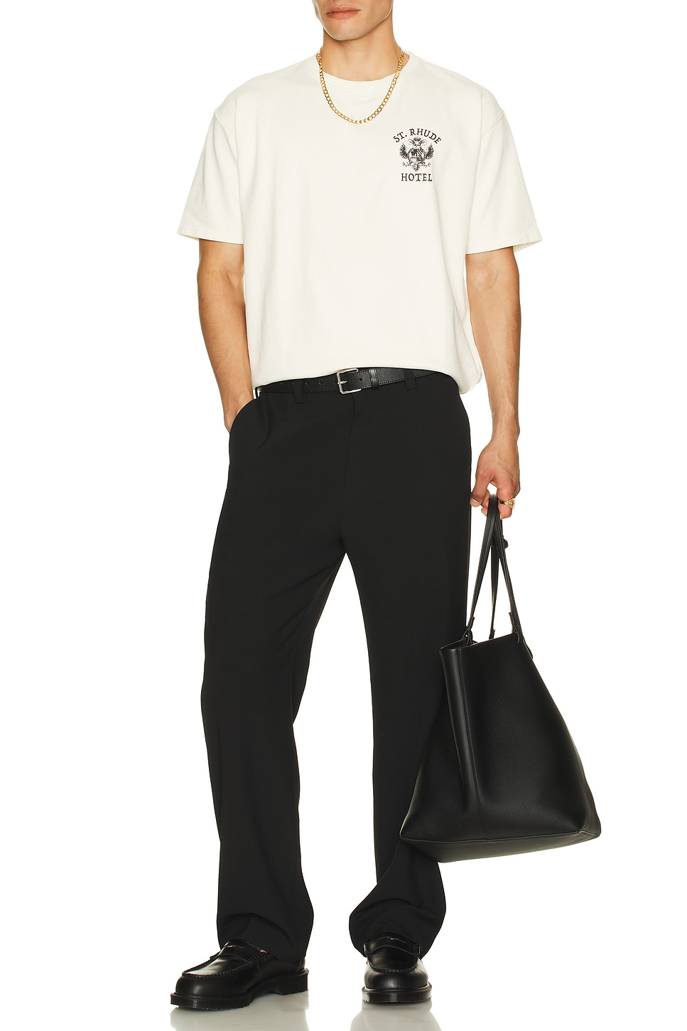 【関税込み】Rhude オフホワイト 'St. Rhude' Seal Tシャツ Rhude St. Rhude Seal Tee in Vintage White | REVOLVE
