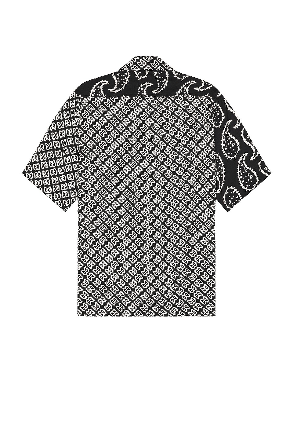 Rhude Bandana Button Up Shirt in Black & White