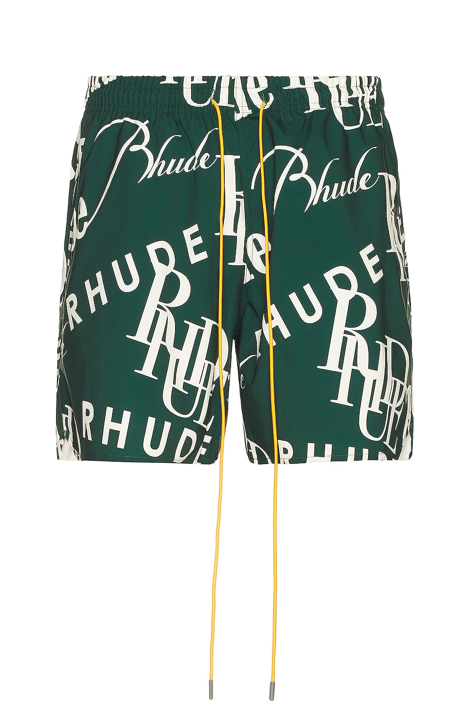 Rhude Logomania Trunks in Forest & Cream