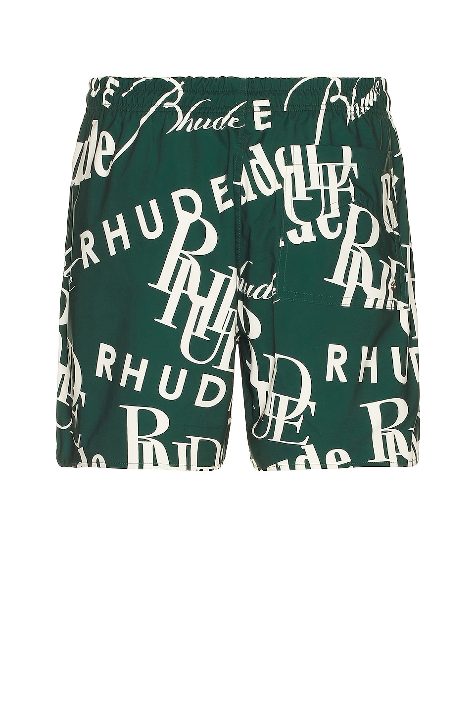 Rhude Logomania Trunks in Forest & Cream