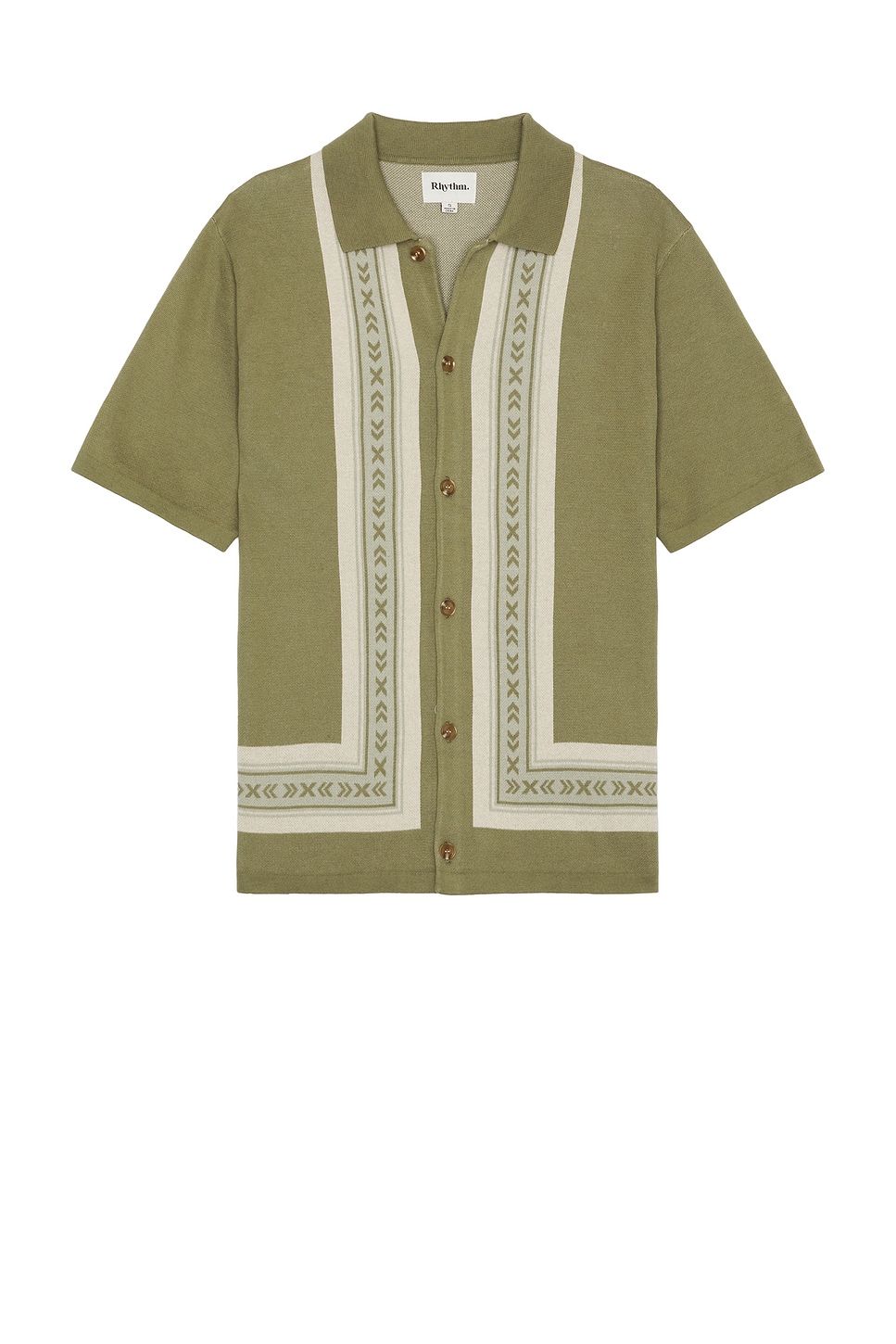 【plage】 RIAM KNIT T Rhythm Loma Knitted Short Sleeve Shirt in Sage | REVOLVE
