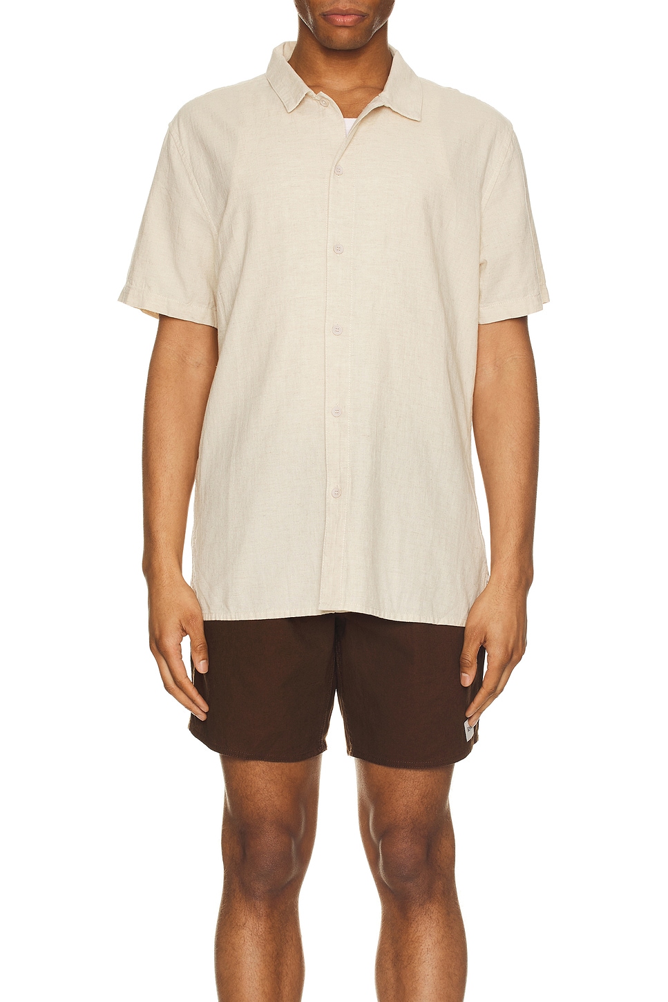 トップス crepuscule Linen Short Sleeve Shirt セール】crepuscule / Linen Short Sleeve Shirt（シャツ