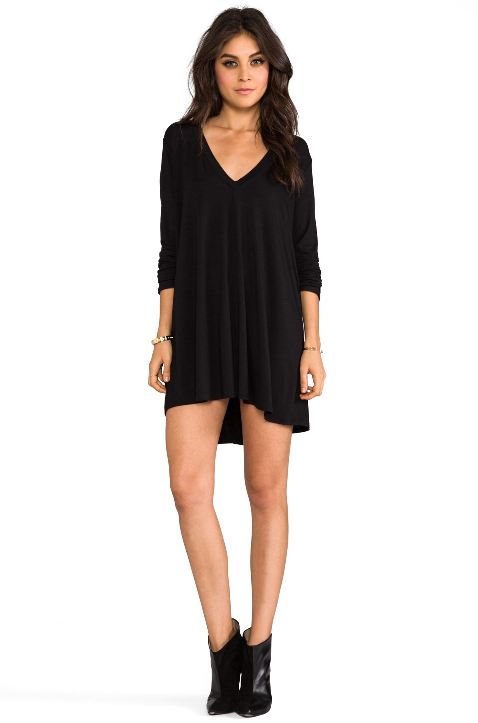 Riller & Fount Kevin Tunic Dress in Black