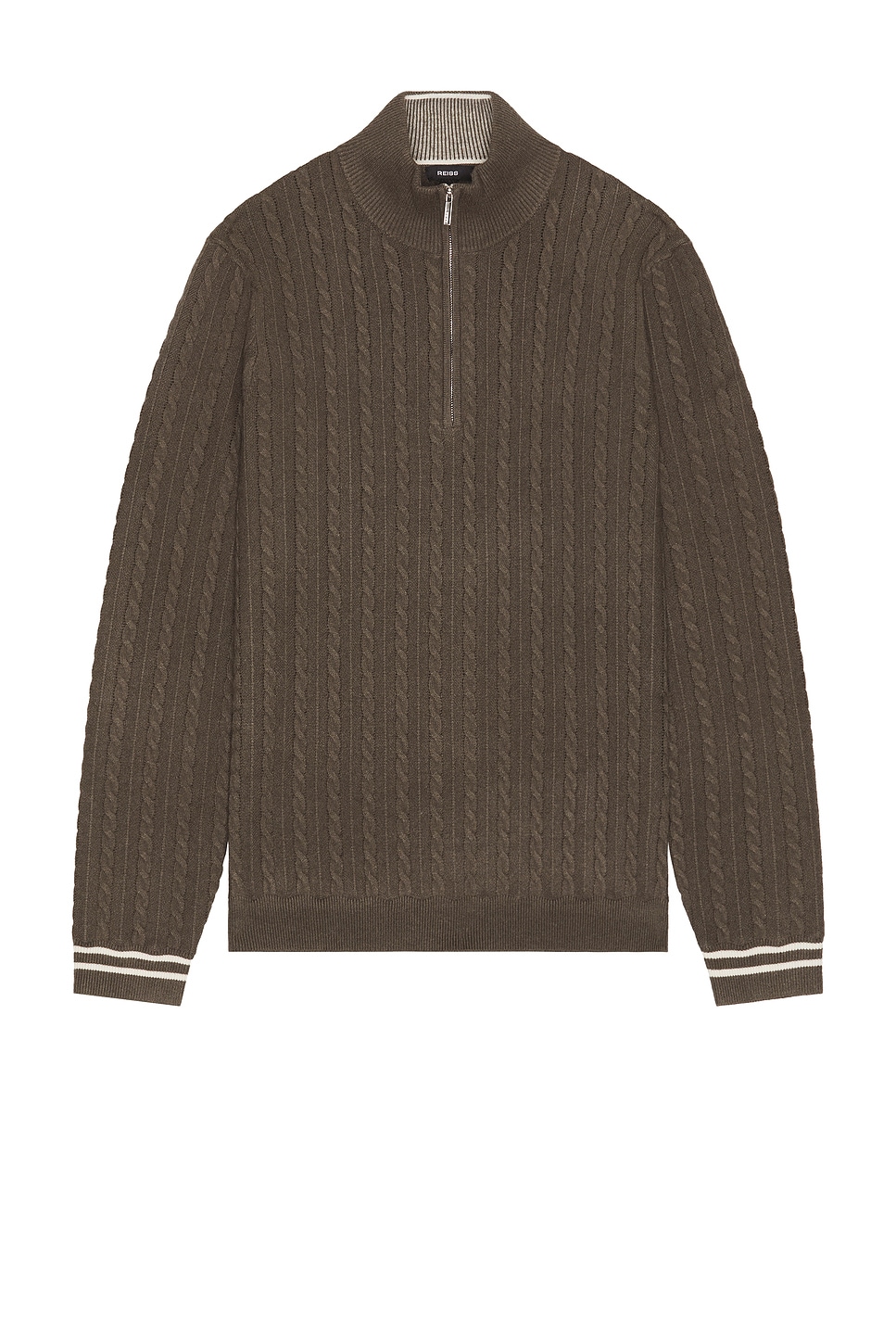 Tuscano Reiss Tuscano Quarter Zip Sweater in Khaki Green | REVOLVE