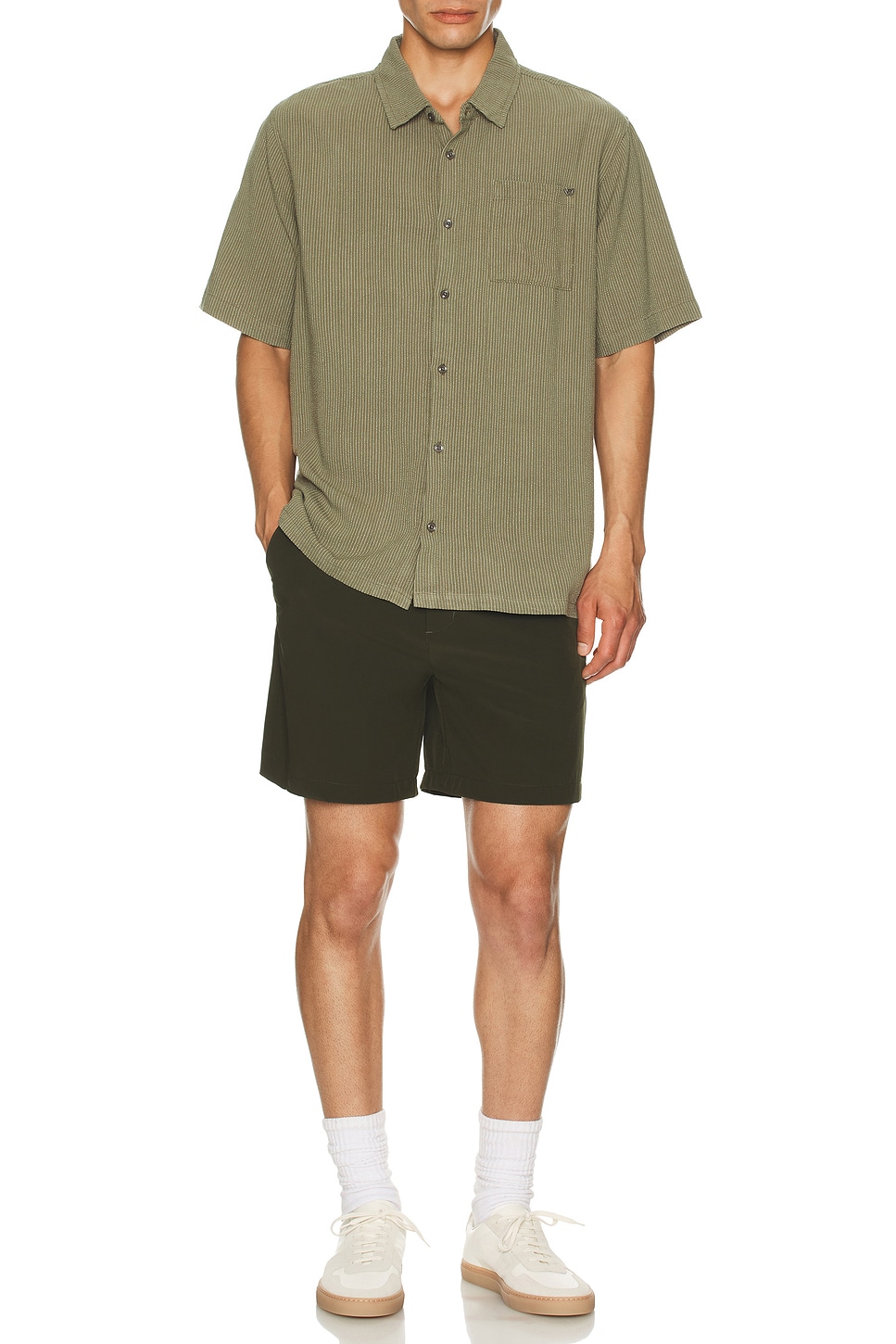 Rivvia Projects × PGC VV PGC M/NECK RASH Rivvia Projects Projects Shirt in Olive | REVOLVE