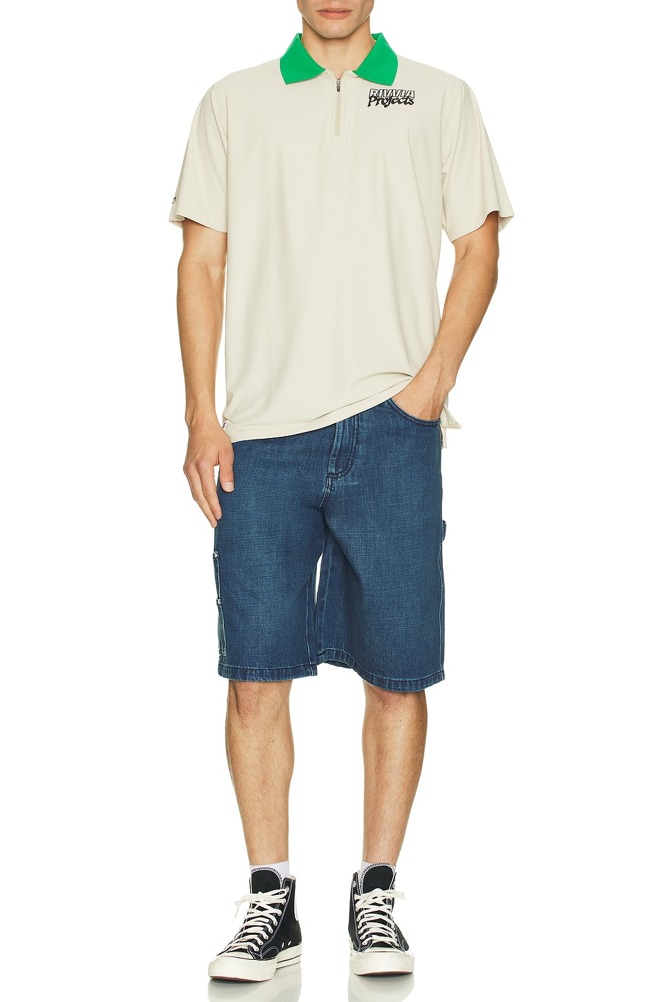 Rivvia Projects BLUEPRINT ポロシャツ - Bone & Green | REVOLVE