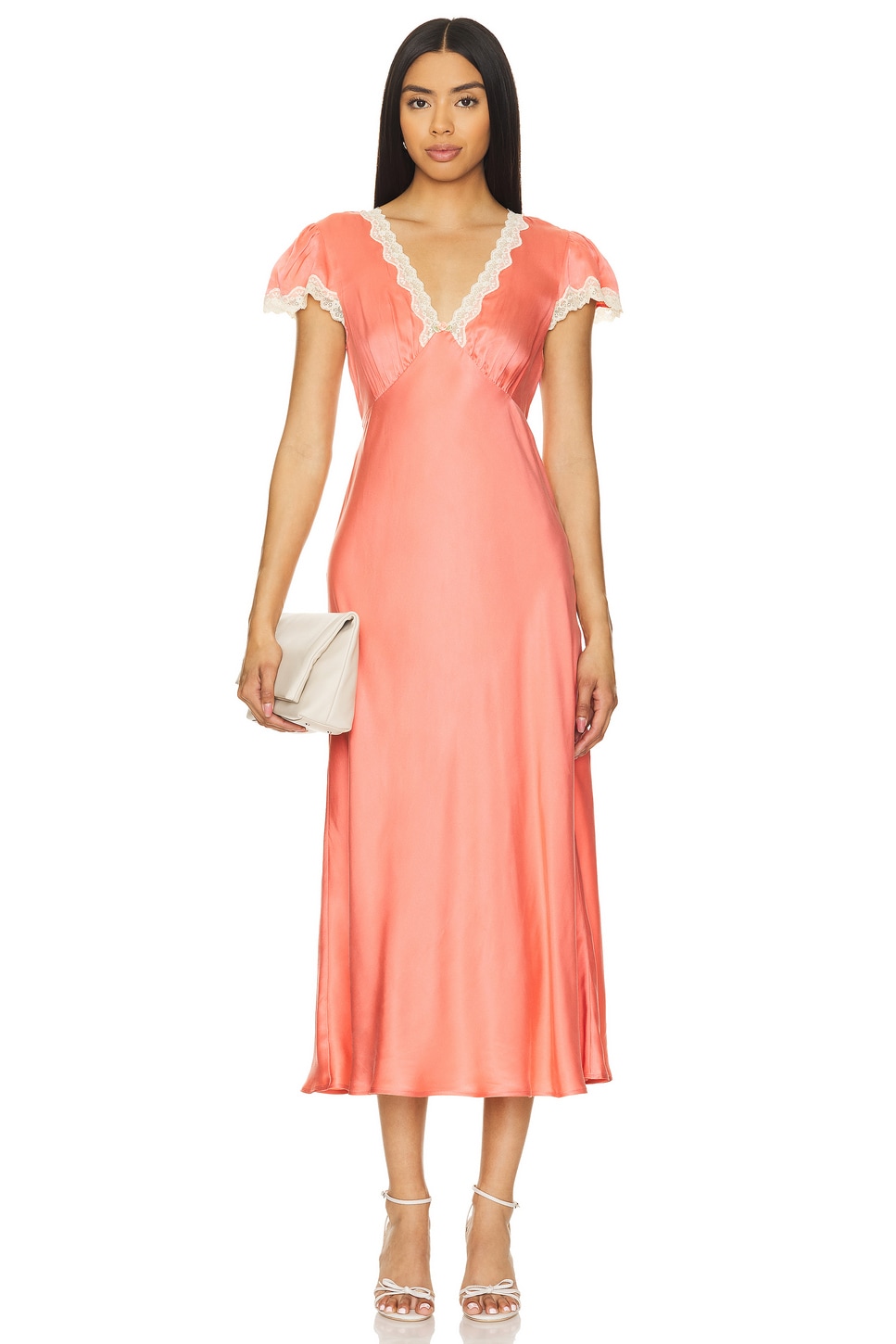 RIXO Clarice Dress in Coral | REVOLVE