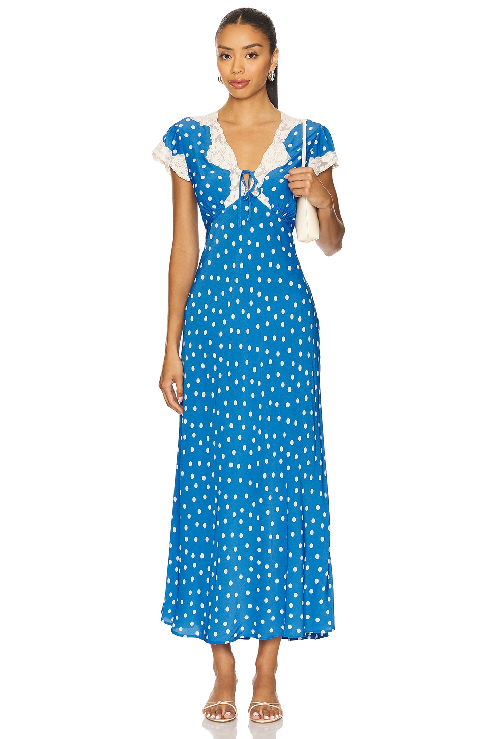 RIXO Amari Dress in Bohemia Spot Blue | REVOLVE