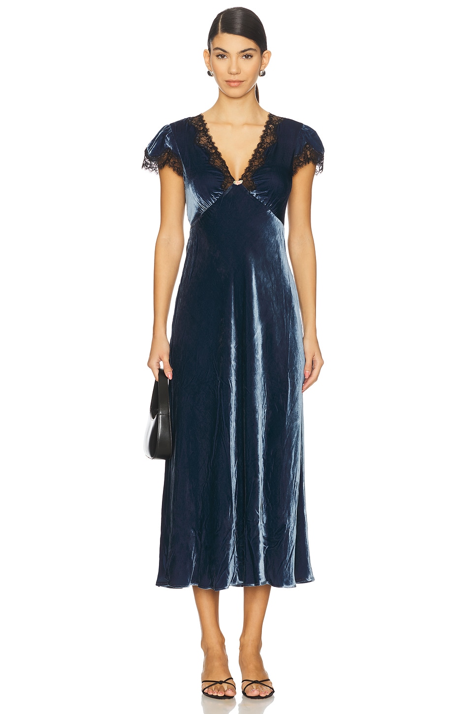 blue rixo dress Plus Size Sparkle Velvet Gown with Crystal Bustier  Black or Dusty Blue  CDCDS529C