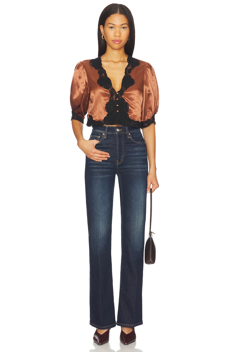 RIXO - Yasmin Top | Plush