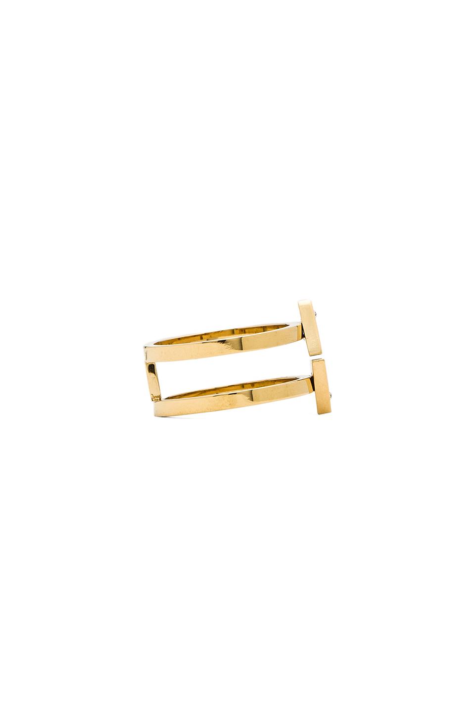 Rebecca Minkoff Diamond Ring in 14 KT Gold Plate