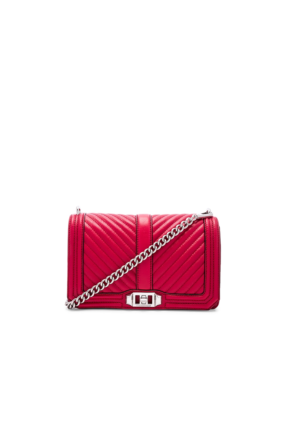 Rebecca Minkoff Chevron Quilted Love Crossbody Bag In Scarlet Revolve 0940