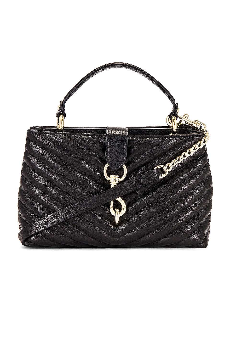 Rebecca Minkoff Edie Top Handle Satchel in Black REVOLVE