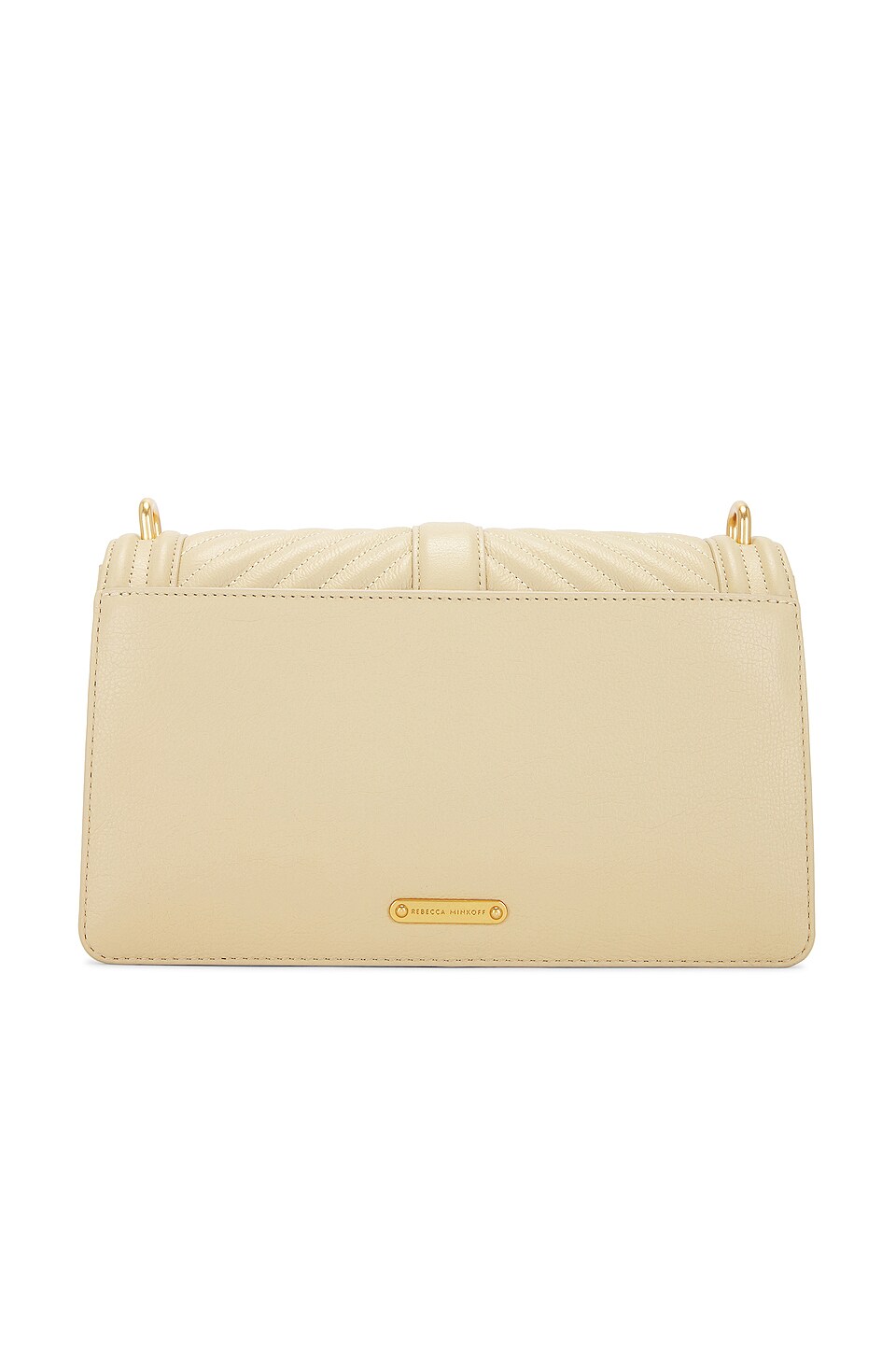 Rebecca Minkoff Chevron Quilted Love Crossbody in Latte