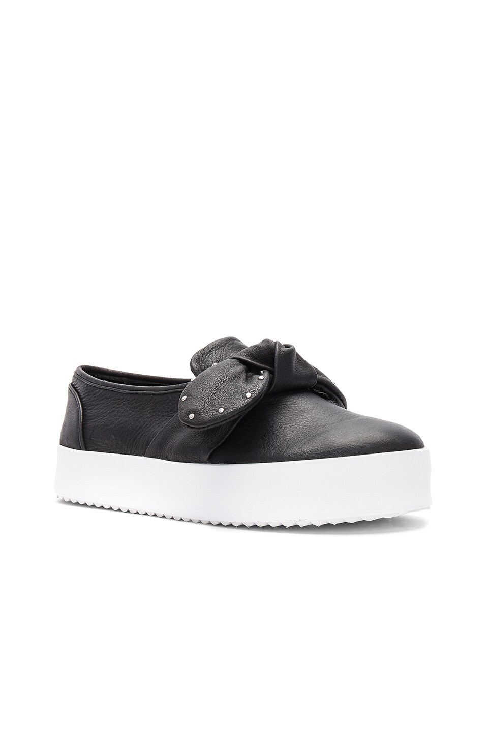 Rebecca Minkoff Stacey Studded Sneaker in Black Lamba