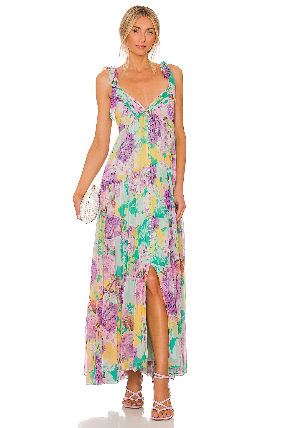ROCOCO SAND Ivy Maxi Dress in Butter Yellow & Lavender | REVOLVE