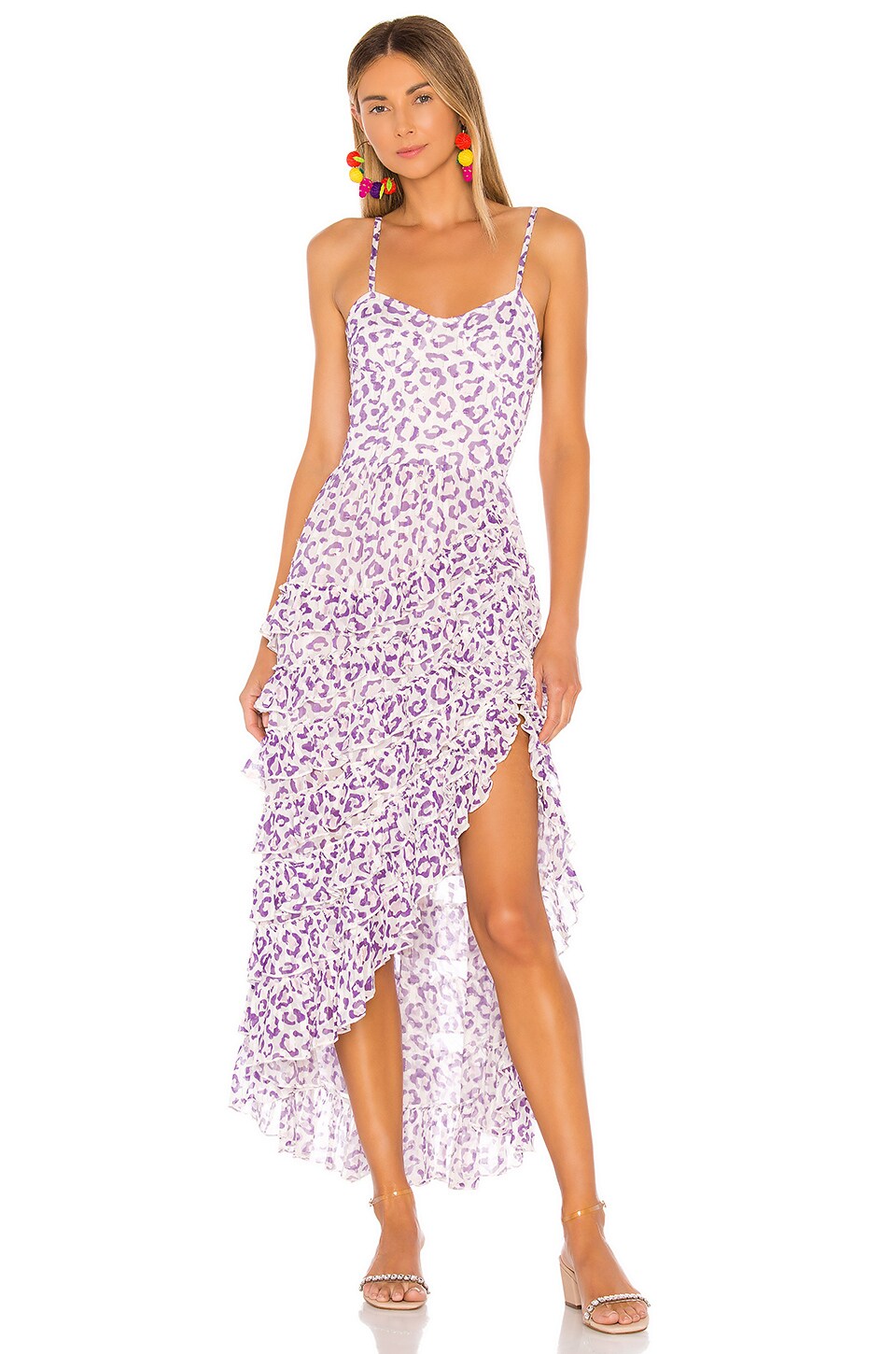 ROCOCO SAND Avana Midi Dress in Purple Leopard REVOLVE