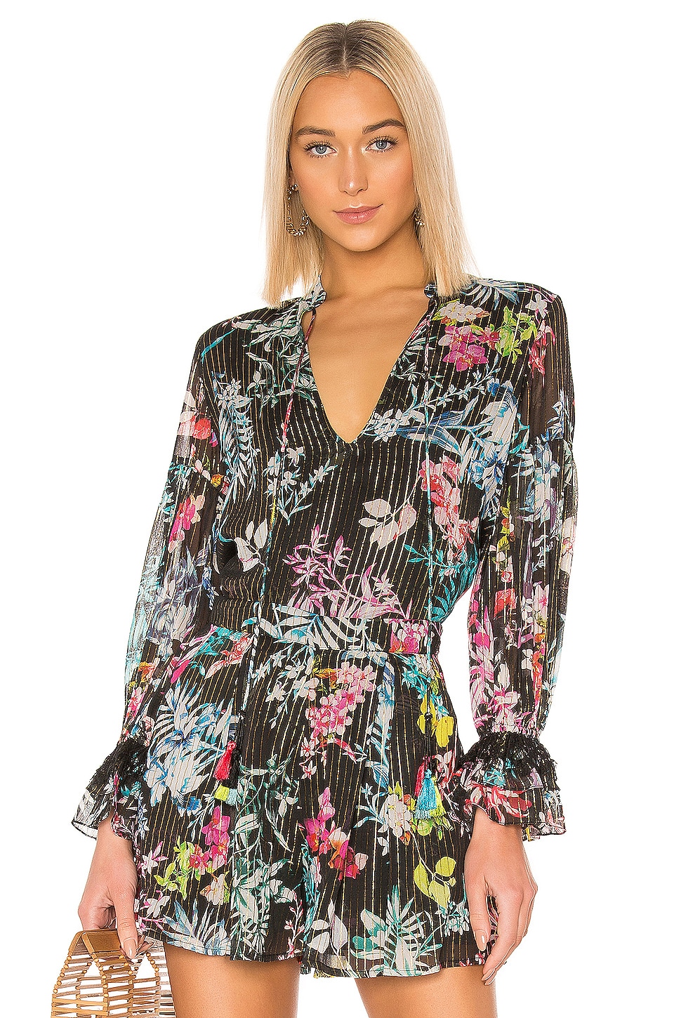 ROCOCO SAND Moonlight Printed Blouse in Black | REVOLVE